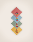 Set de 4 serviettes brodées Rosaly