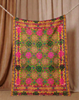 Pièce artisanale Suzani Fushia