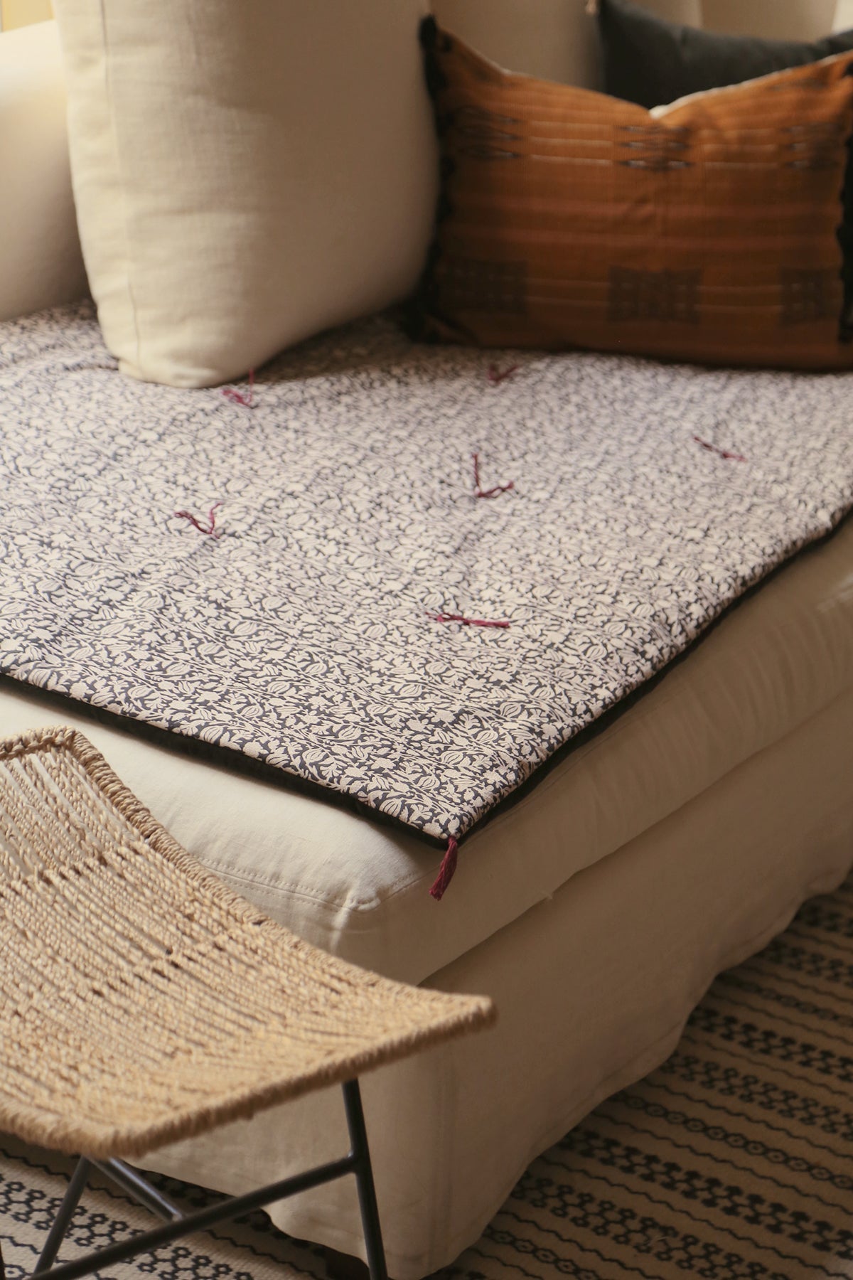 Sofa cover en velours et coton