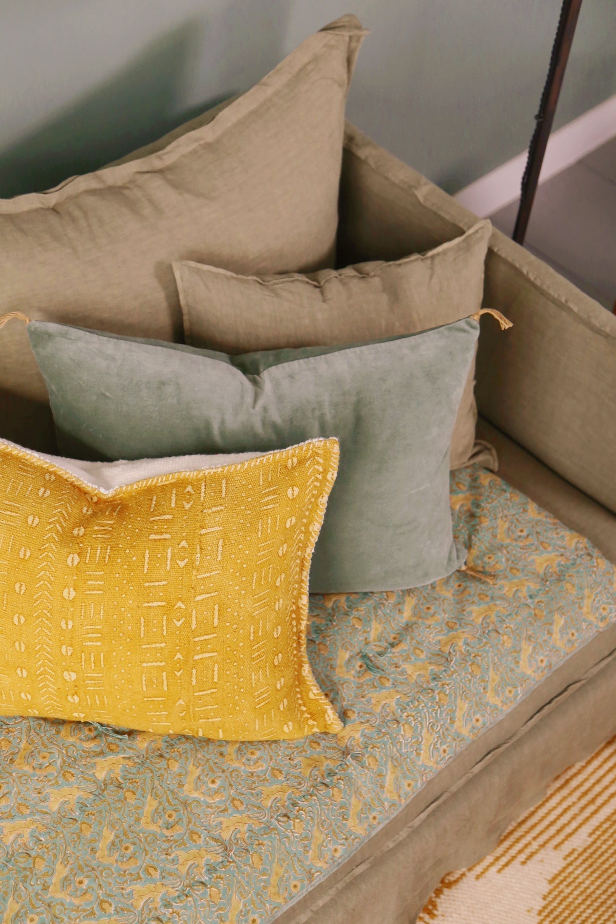 Sofa cover en velours et coton