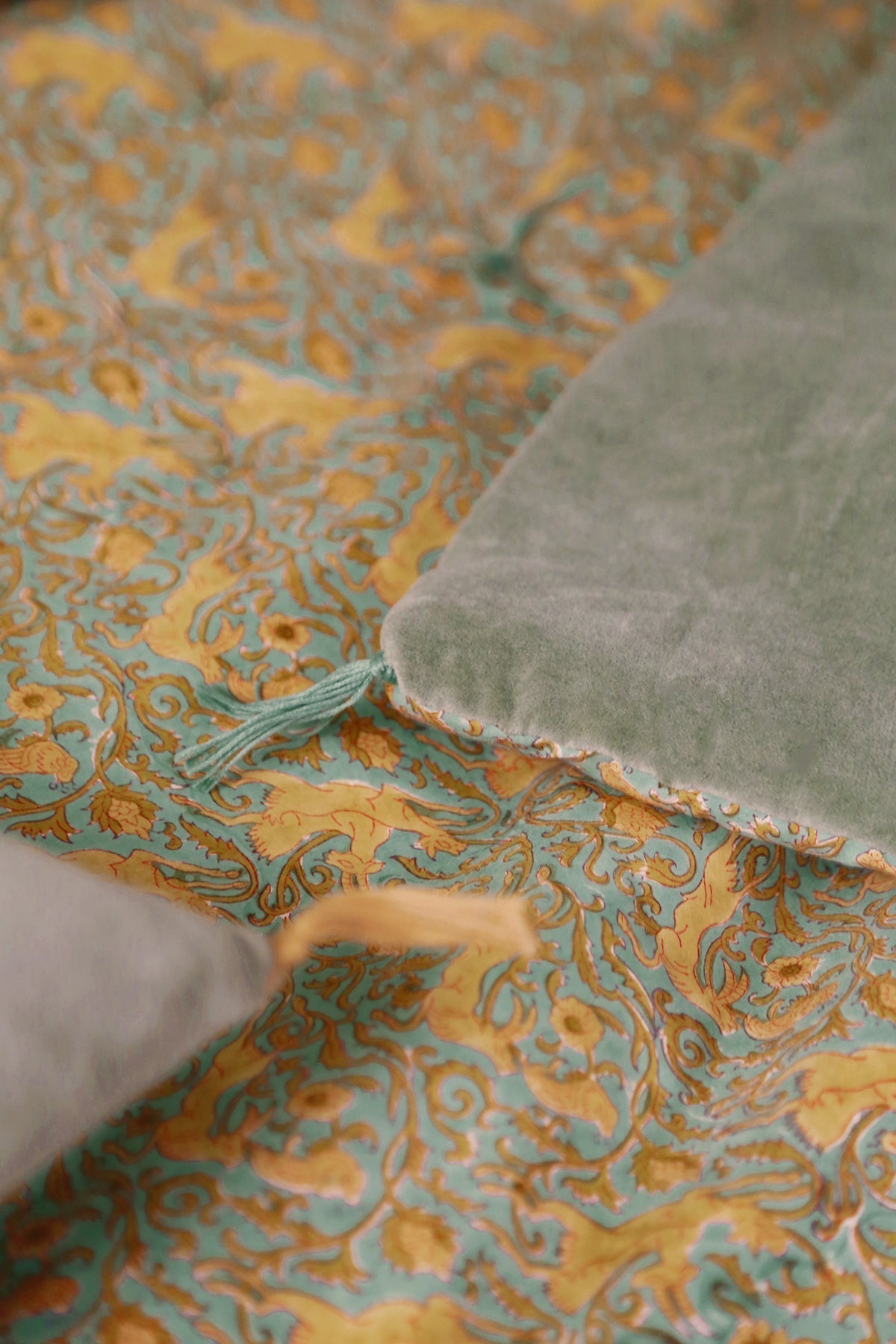 Sofa cover en velours et coton