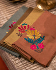 Set de 4 serviettes brodées Rosaly