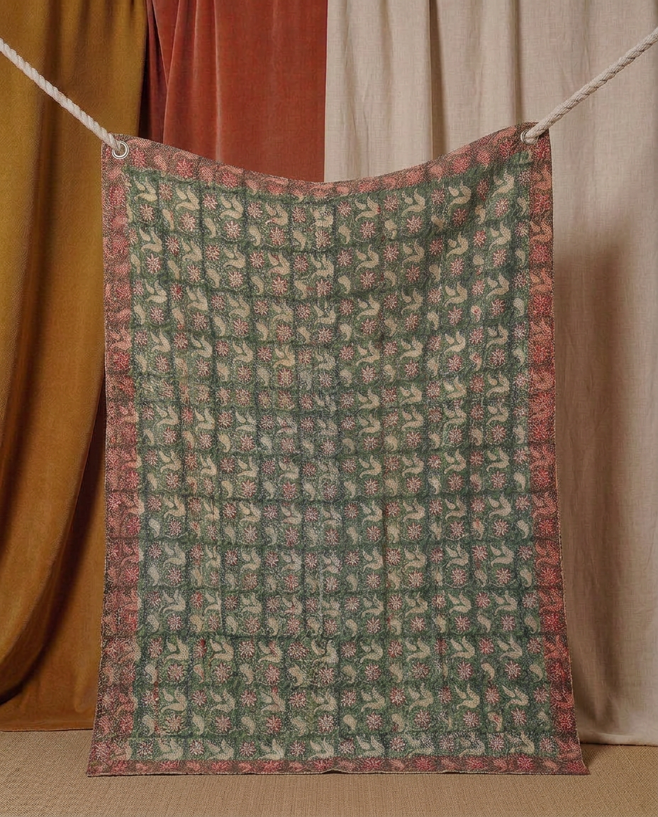 Pièce artisanale Kantha Pin