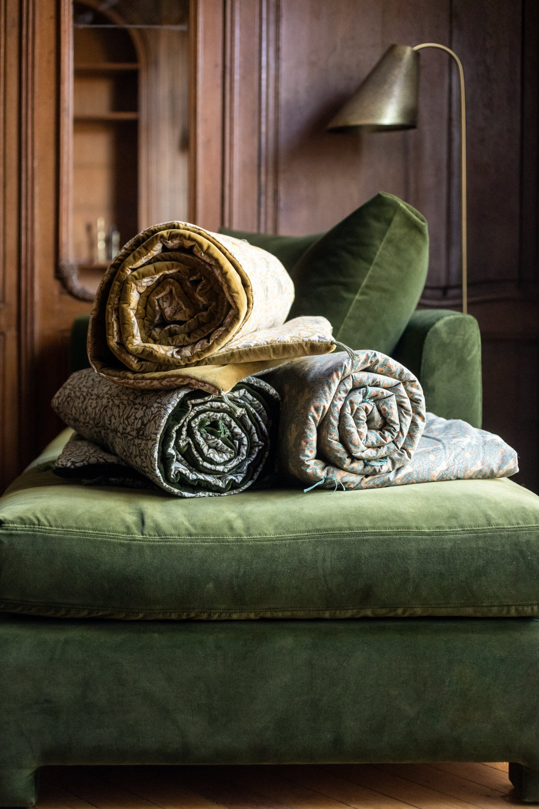 Sofa cover en velours et coton