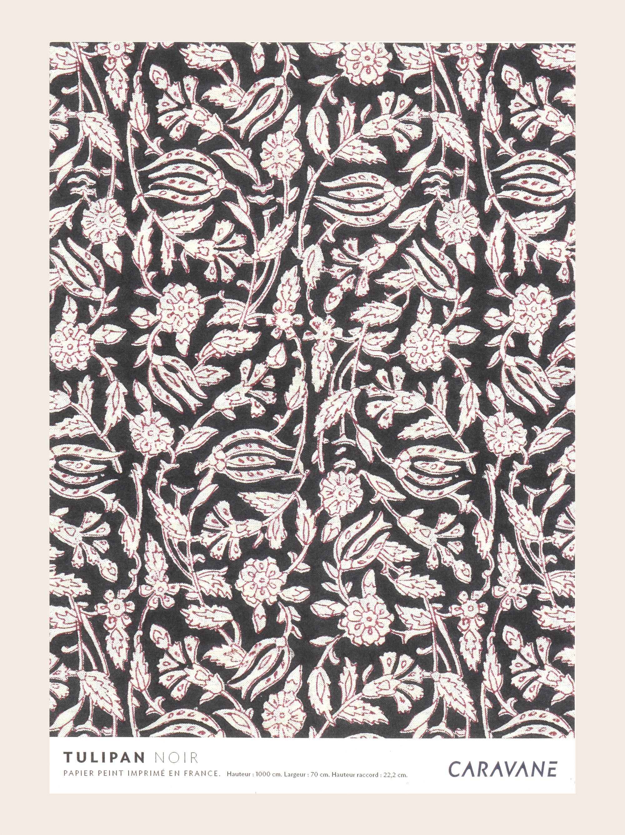 Papier Peint Tulipan noir