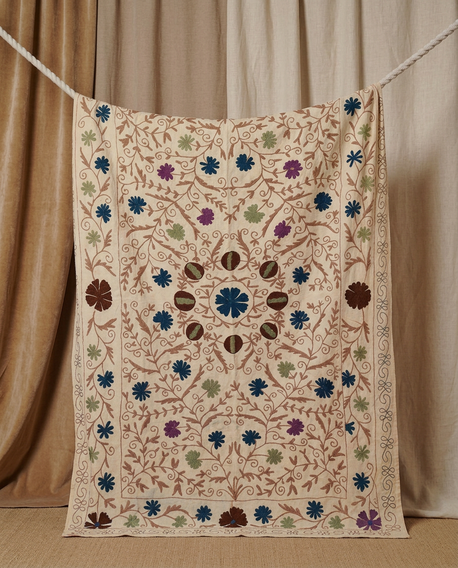 Pièce artisanale Suzani Argile