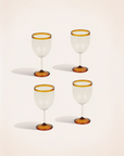 Lot de 4 verres à pied Ina